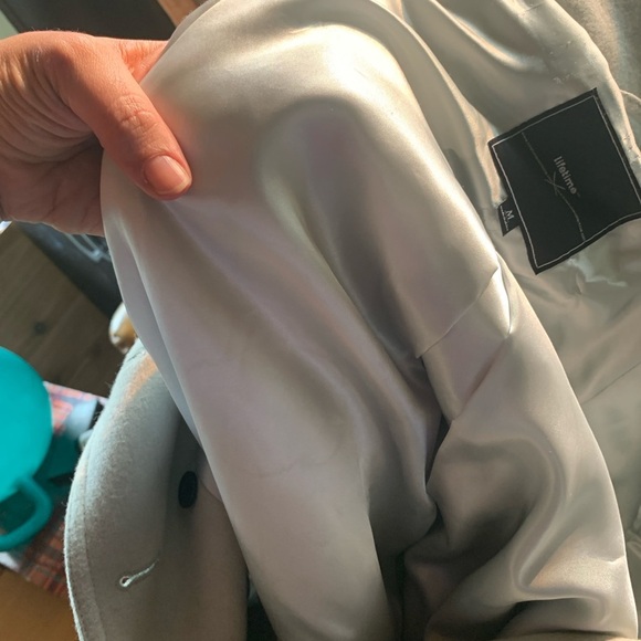 Women’s Medium Wool Peacoat Double-Breasted Cream Collegiate Light Academia Y2K - Picture 9 of 9